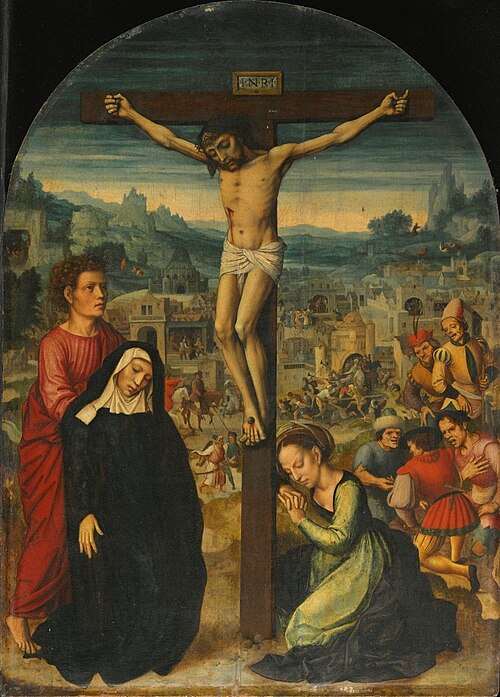 The Crucifixion with Scenes from the Passion beyond, 1528, Ambrosius Benson