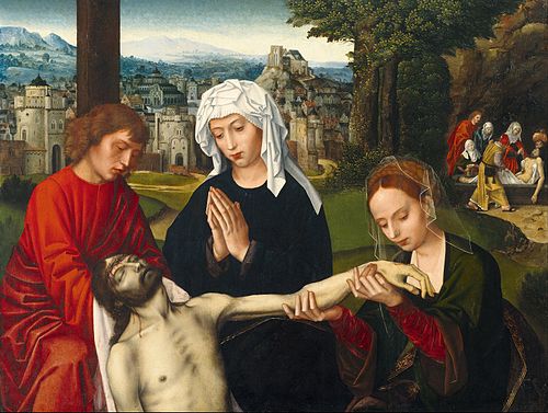 Pietà at the Foot of the Cross, 1530, Ambrosius Benson