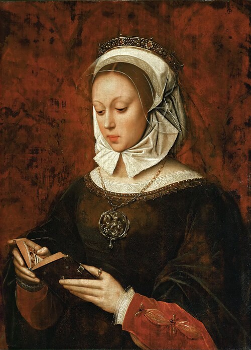 Young Woman in Orison Reading a Book of Hours, 1532, Ambrosius Benson