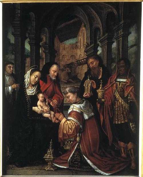 The adoration of the Magi with donor, 1521, Ambrosius Benson