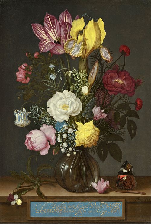 Bouquet of Flowers in a Glass Vase, 1621, Ambrosius Bosschaert