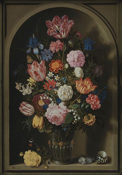 Bouquet of Flowers in a Stone Niche, 1618, Ambrosius Bosschaert