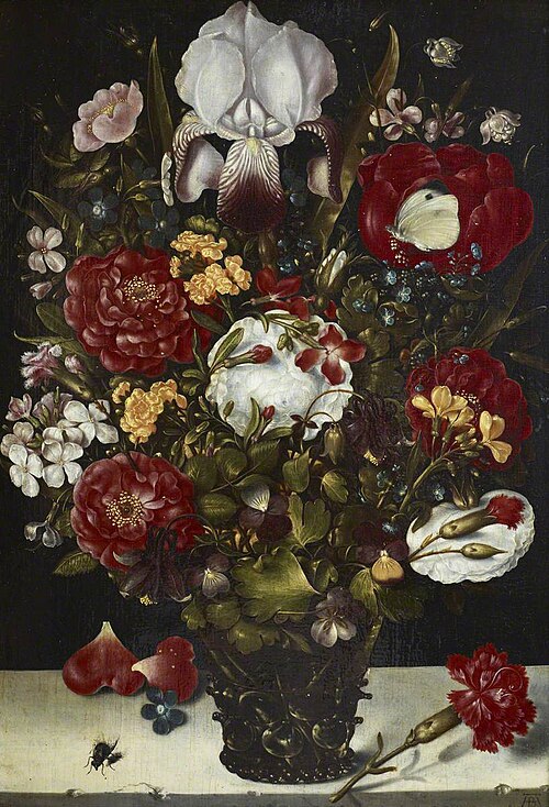 Still Life of Flowers in a Vase, 1610, Ambrosius Bosschaert
