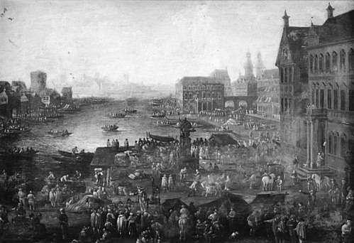 Place à Paris avec de nombreuses figures, 1701, Jacques Callot