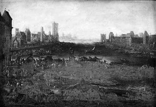 Place à Paris avec de nombreuses figures (KMS681), 1701, Jacques Callot
