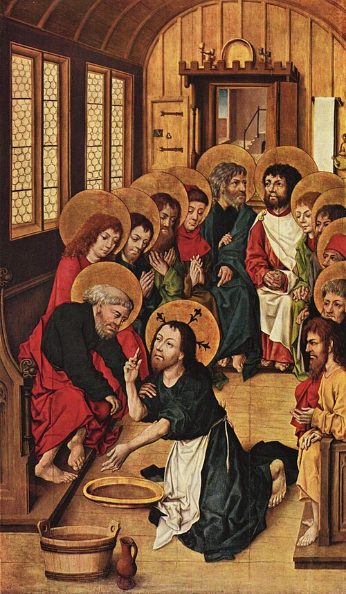 Passion Retable: The washing of the apostles feet, 1480, Master of the Housebook