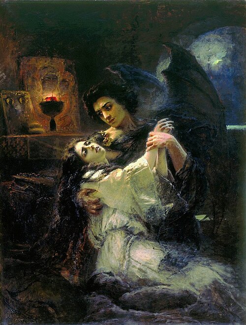 Tamara and Demon, 1889, Constantin Makovski