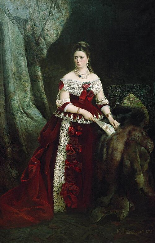 Porträt der Vera Zubov, 1877, Constantin Makovski