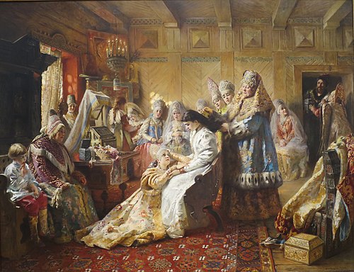 The Russian Bride's Attire, 1889, Constantin Makovski