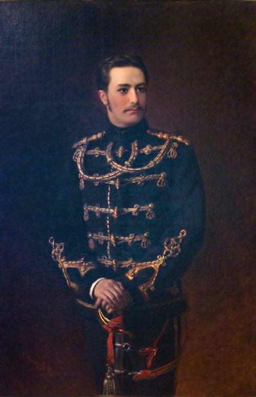 Portrait of Count Vladimir Bobrinsky, Lieutenant of the Life-Guards Hussar Regiment, 1879, Constantin Makovski