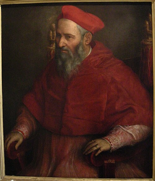 Portrait of Cardinal Giovanni Maria Ciocchi del Monte, later Pope Julius III, 1540, Prospero Fontana