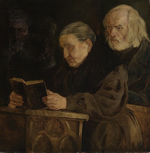 In der Kirche, 1869, Wilhelm Trübner