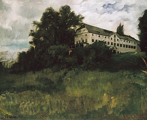 Monastery building on the Herreninsel in Chiemsee, 1874, Wilhelm Trübner