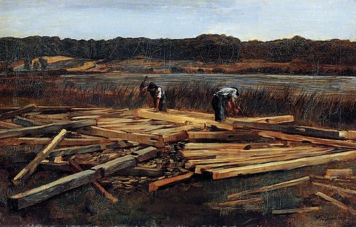 Building Site at Wesslingersee, 1876, Wilhelm Trübner