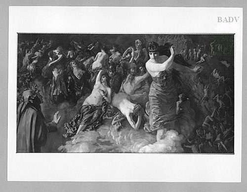 Dante in heaven perceiving Beatrice, 1880, Wilhelm Trübner