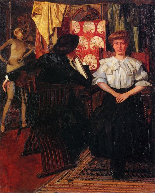 Studio scene, 1888, Wilhelm Trübner