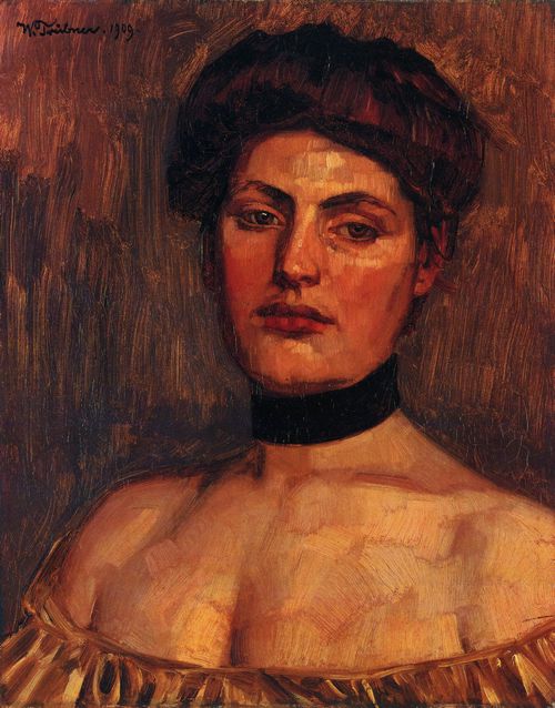 Dame mit schwarzem Halsband, 1909, Wilhelm Trübner