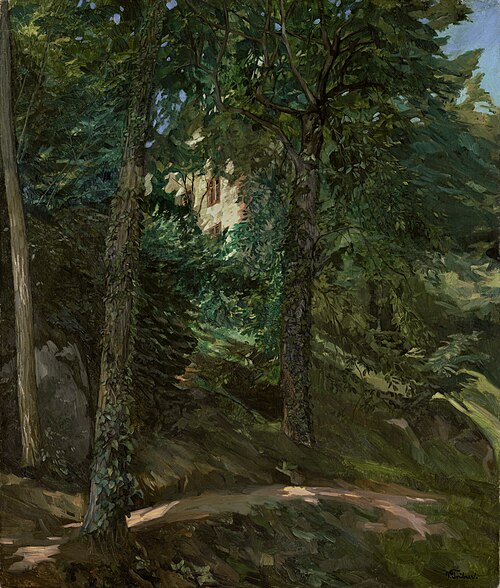 Castle Grounds in Lichtenberg in Odenwald, 1900, Wilhelm Trübner