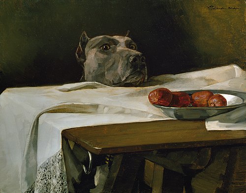 Dog's Head, 1878, Wilhelm Trübner