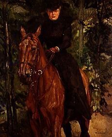 Fräulein von Holzhausen zu Pferd, 1902, Wilhelm Trübner