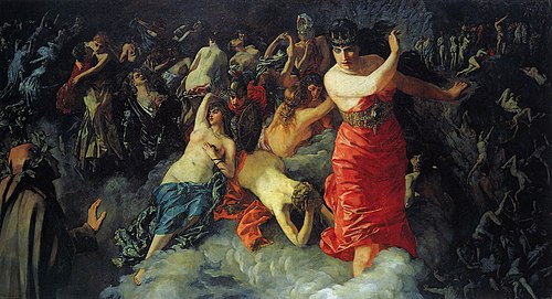 Scene from Danté's Divine Comedy, 1880, Wilhelm Trübner