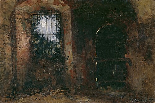 Kellerfenster im Heidelberger Schloß, 1871, Wilhelm Trübner