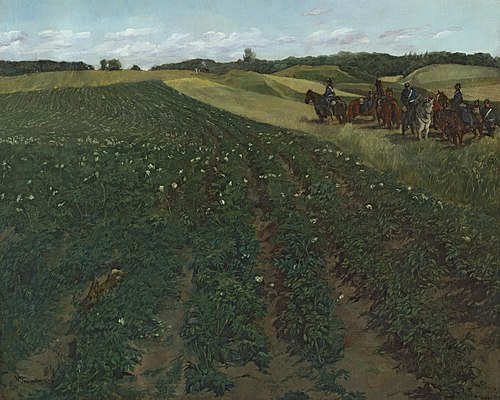 Kartoffelacker bei Weßling in Oberbayern, 1876, Wilhelm Trübner
