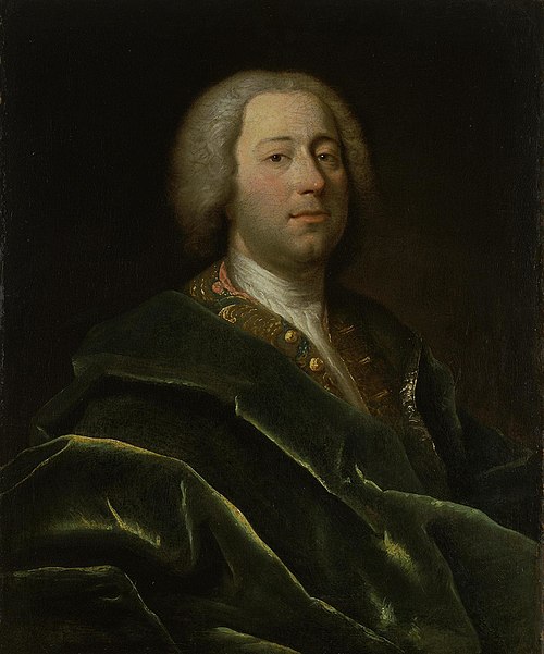 Portrait of Doctor I.A. Atsaretti of Peter I, 1717, Johann Balthasar Frankart