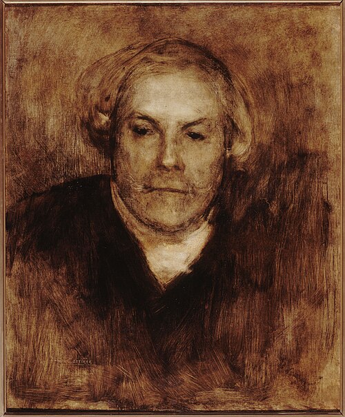 Portrait d'Edmond de Goncourt (1822-1896), écrivain, 1880, Eugène Carrière