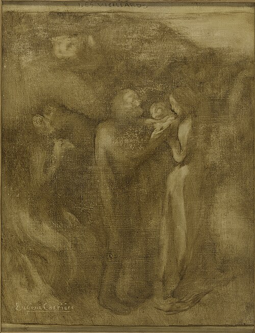 Esquisse pour la mairie du 12ème : les vieillards, 1897, Eugène Carrière