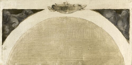 Esquisse pour le salon des Sciences de l'Hôtel de Ville de Paris : Mathématique et Minéralogie, 1890, Eugène Carrière