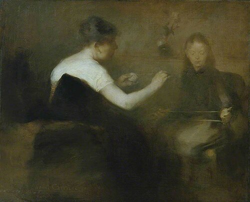 Winding Wool, 1887, Eugène Carrière