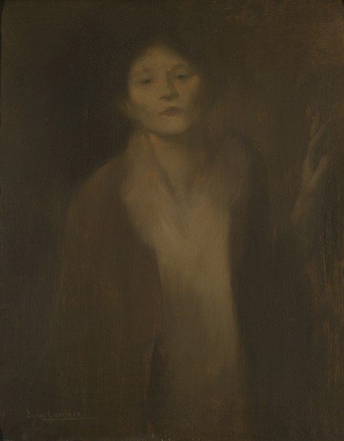 Femme regardant, 1850, Eugène Carrière