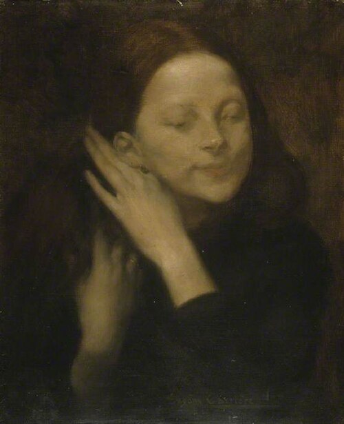 Portrait of his daughter, Lisbeth, 1888, Eugène Carrière