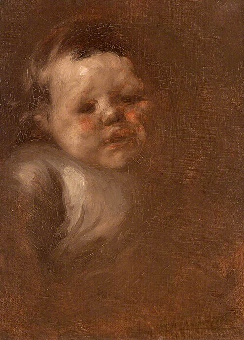 Tete de Bebe, 1878, Eugène Carrière