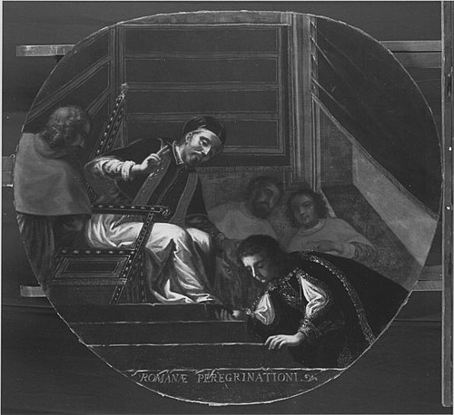 Kurfürst Maximilian I. vor Papst Clemens VIII. in Rom, 1662, Antonio Domenico Triva