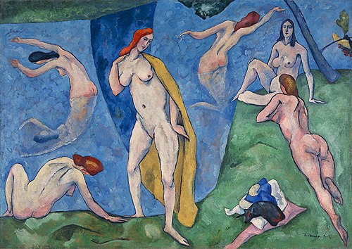 Badende Frauen, 1913, Heinrich Nauen