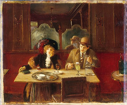 Au café, dit l'Absinthe, 1909, Jean Béraud