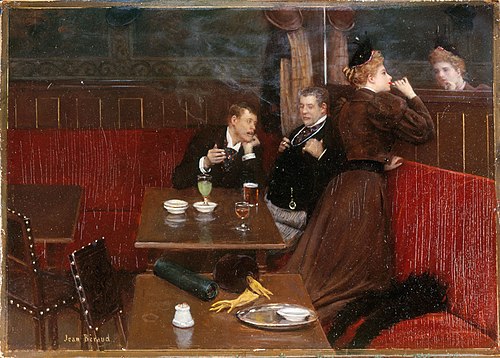 Trois personnages dans un café, 1890, Jean Béraud