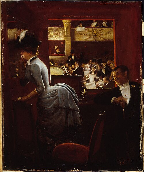 La Baignoire, au théâtre des Variétés, 1883, Jean Béraud