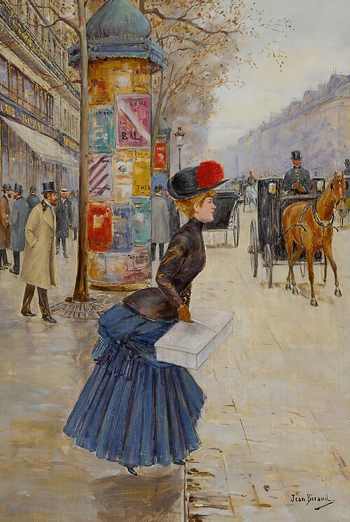 Jeune femme traversant le boulevard, 1900, Jean Béraud