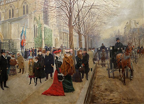 Après l'Office à l'Eglise de la Ste-Trinité, 1900, Jean Béraud