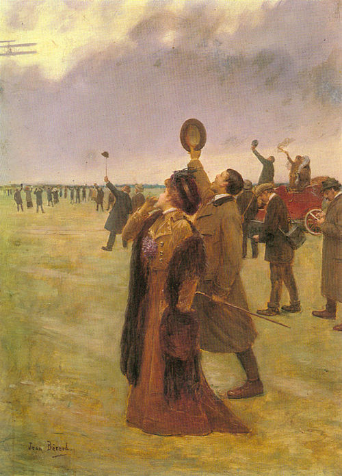 Envole d'un Biplan Type Wright, 1909, Jean Béraud