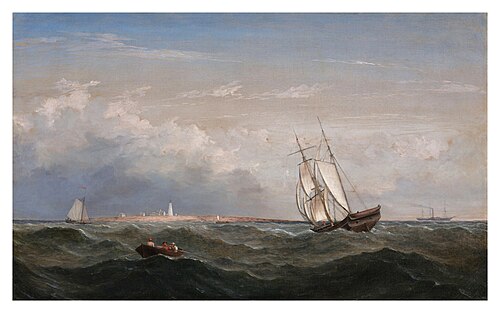 Northwesterly View of Mount Desert Rocks, 1855, Fitz Henry Lane