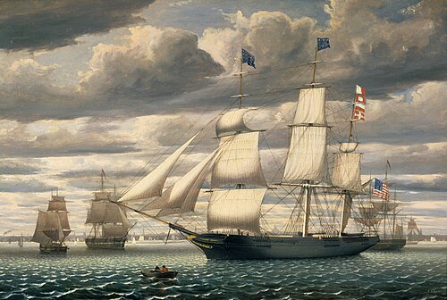 Ship Southern Cross in Boston Harbor, 1851, 1851, Fitz Henry Lane