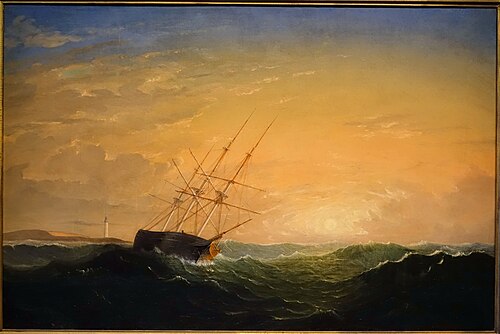 A Rough Sea, 1854, Fitz Henry Lane