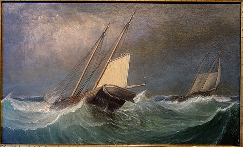A Smart Blow, 1856, Fitz Henry Lane