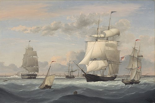 New York Harbor, 1852, Fitz Henry Lane