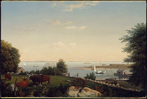 Gloucester from Brookbank, 1848, Fitz Henry Lane