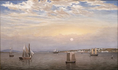 Castine Harbor and Town, 1851, Fitz Henry Lane